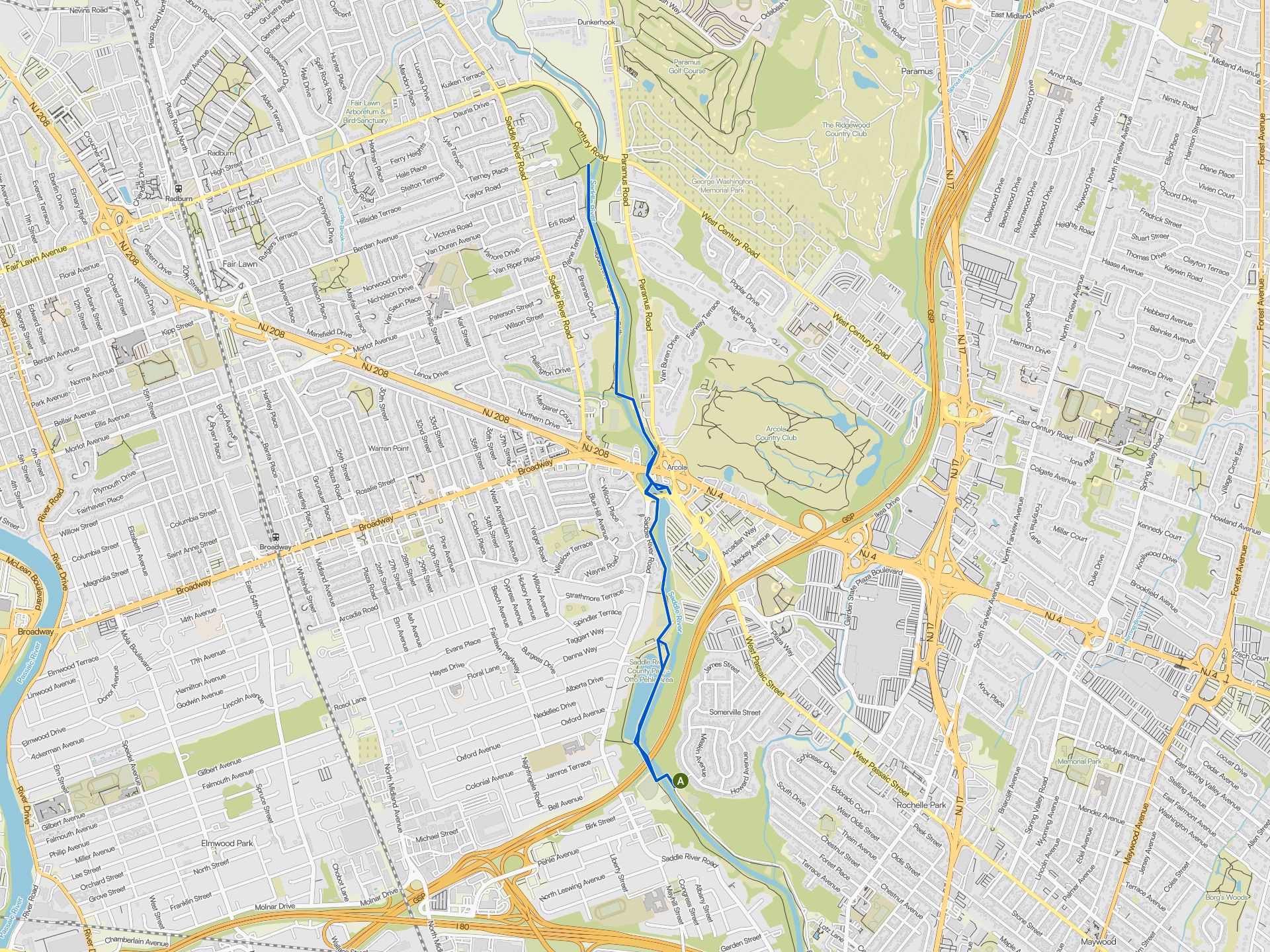 The best cycling routes in Saddle River County Park | Komoot